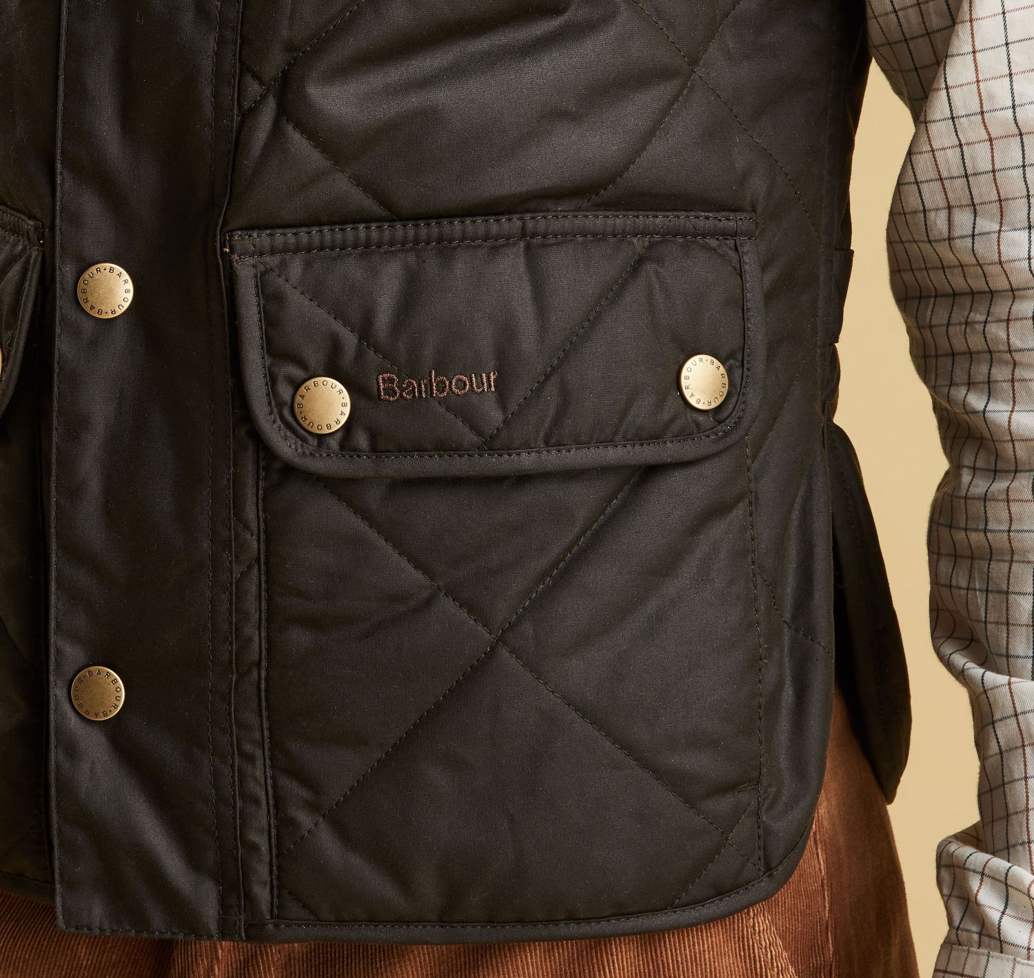 Barbour Wax Lowerdale Gilet - Olive — Carriages Fine Clothier